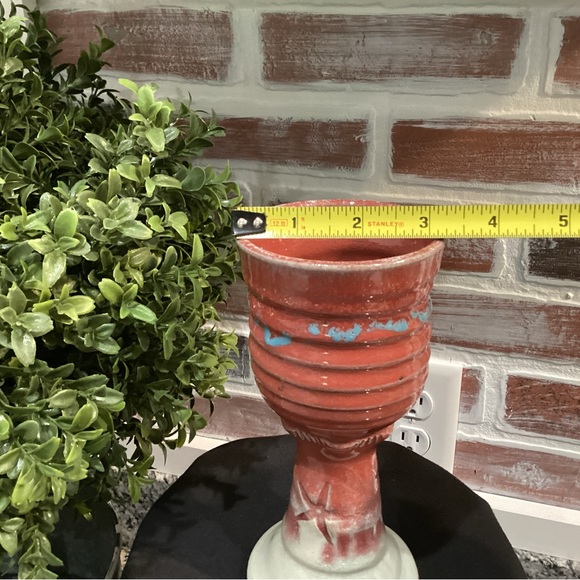 Ceramic / Pottery Hand Crafted Wine Goblet By Stokes - Excellent Gently Used - Picture 10 of 11